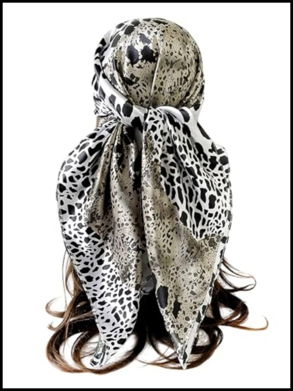 Womens Satin Hair Scarf Square Bandana 35 Inch Silk Like Neck Wrap